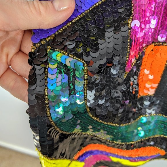 Neiman Marcus Vintage Abstract Sequin Mini Dress - Picture 7 of 8